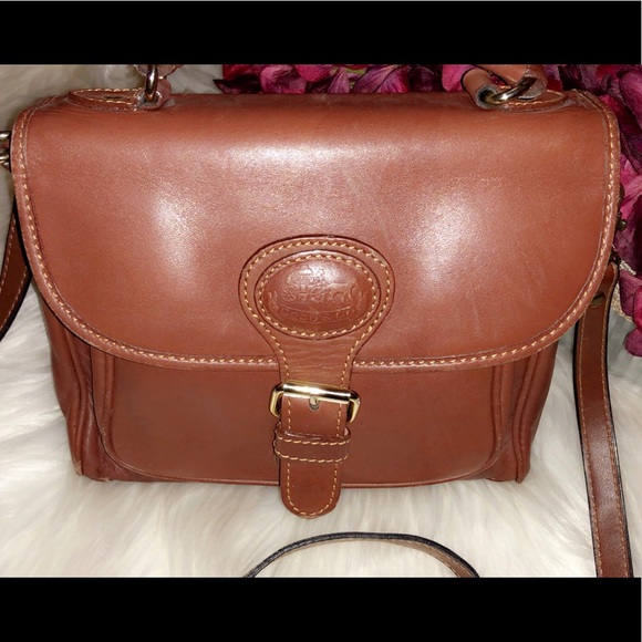 COBB & CO Brown Leather Messenger Crossbody Bag - Picture 2 of 7
